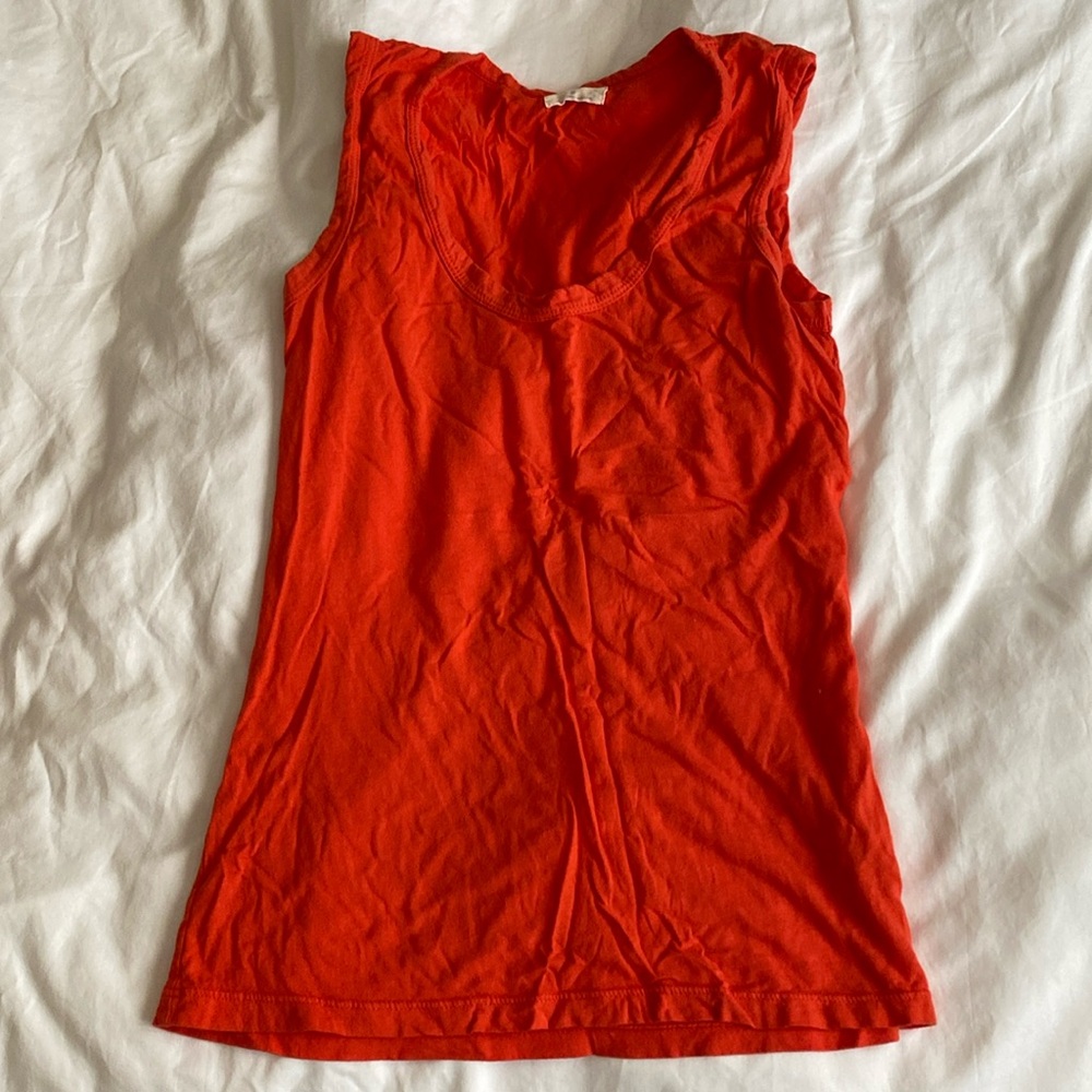 Anthropologie orange tank top